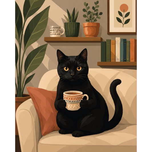 Coffee Whiskers | Paint by Number- Paint by Numbers