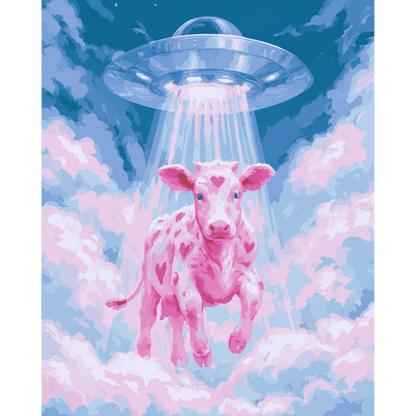Cosmic Moo | Paint by Number- Paint by Numbers