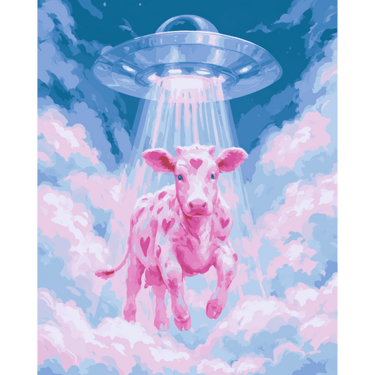 Cosmic Moo | Paint by Number- Paint by Numbers