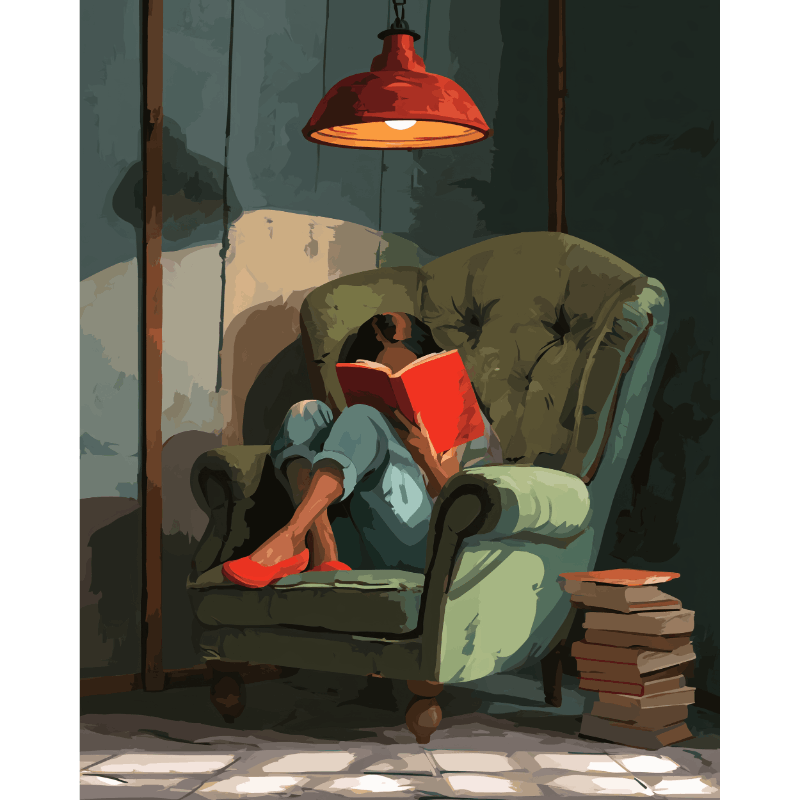 Cozy Reading Nook | Paint by Number- Paint by Numbers