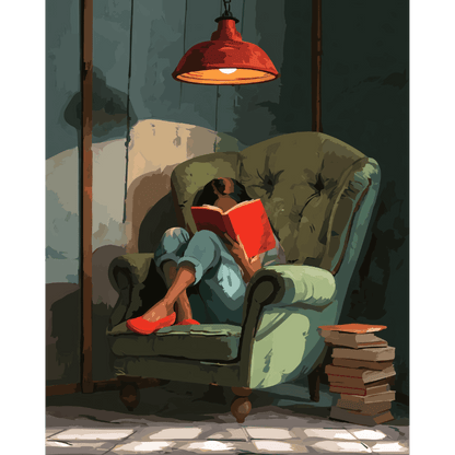Cozy Reading Nook | Paint by Number- Paint by Numbers