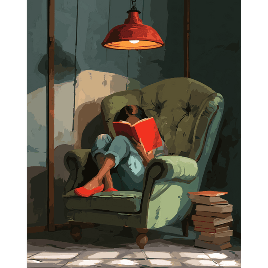 Cozy Reading Nook | Paint by Number- Paint by Numbers