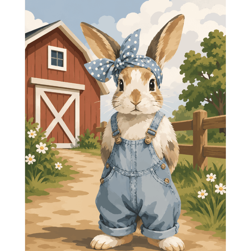 Little Farm Friend | Paint by Number- Paint by Numbers