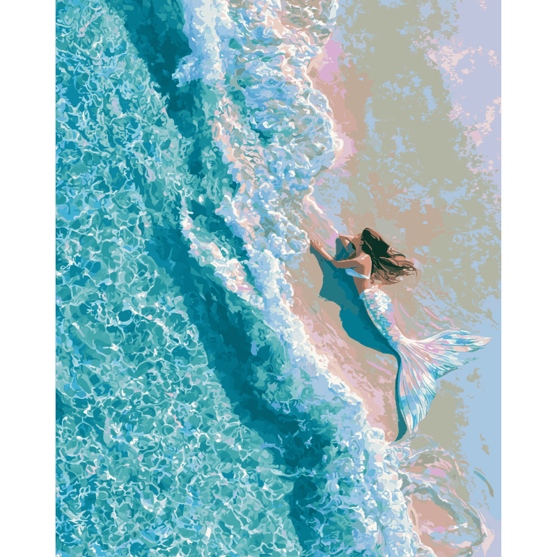 Mermaid Cove | Paint by Number- Paint by Numbers