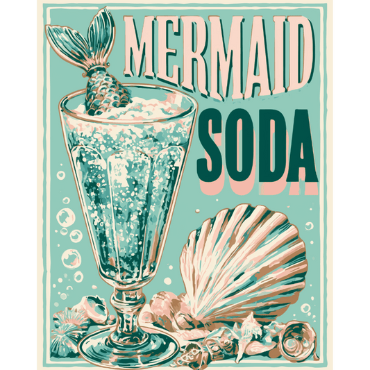 Mermaid Fizz | Paint by Number- Paint by Numbers
