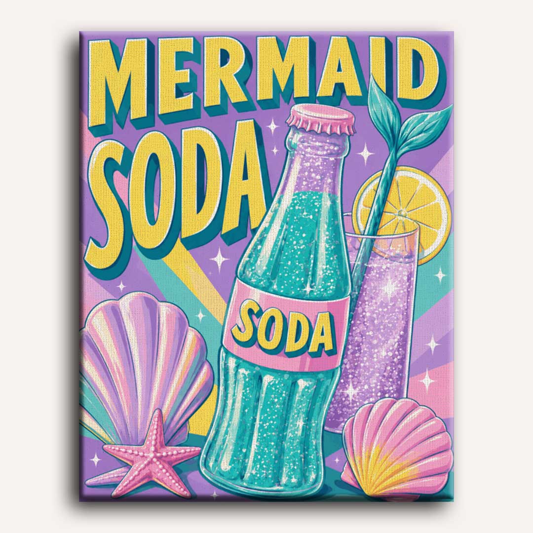 Mermaid Soda | Paint by Number