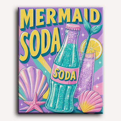 Mermaid Soda | Paint by Number