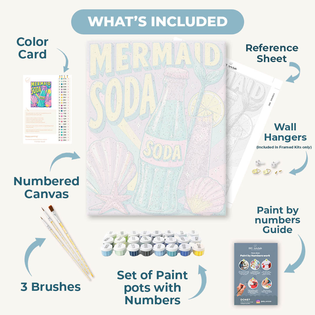 Mermaid Soda | Paint by Number