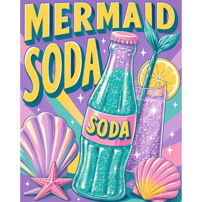 Mermaid Soda | Paint by Number- Paint by Numbers