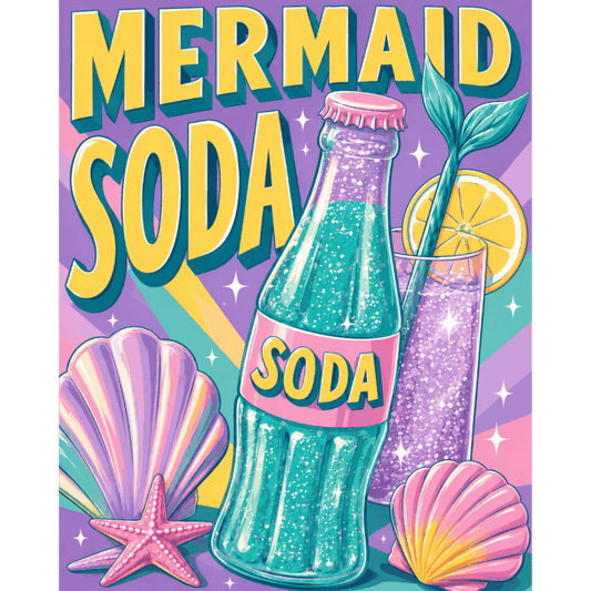Mermaid Soda | Paint by Number- Paint by Numbers