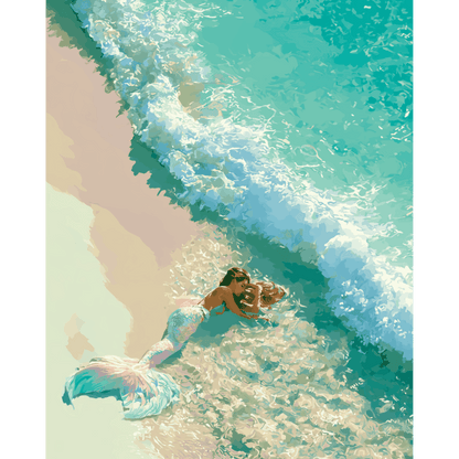 Mermaid Tide | Paint by Number- Paint by Numbers