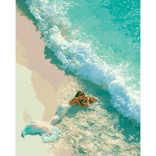 Mermaid Tide | Paint by Number- Paint by Numbers