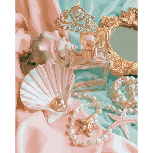Mermaid Vanity | Paint by Number- Paint by Numbers