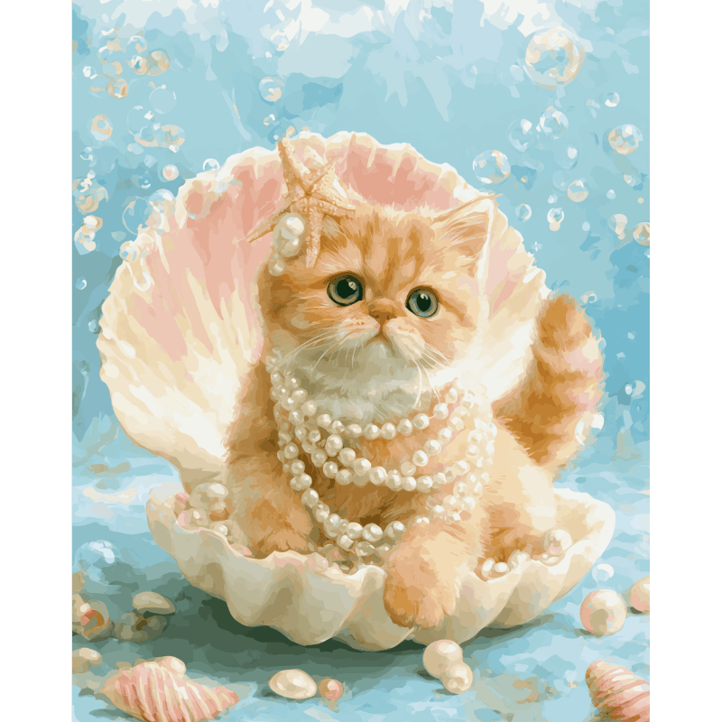 Mermaid Whiskers | Paint by Number- Paint by Numbers