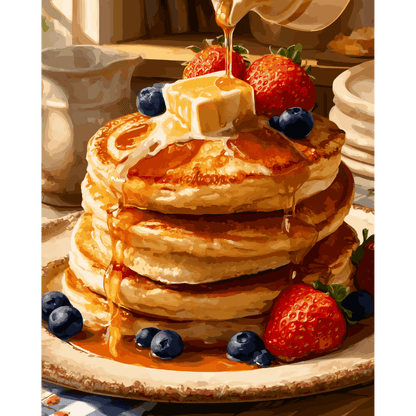 Pancakes for Breakfast | Paint by Number- Paint by Numbers