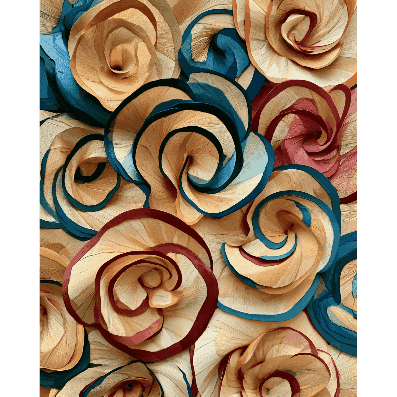 Paper Blossoms | Paint by Number- Paint by Numbers
