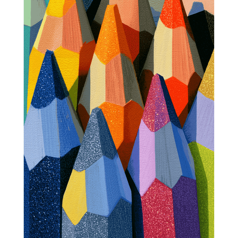Pencil Party | Paint by Number- Paint by Numbers
