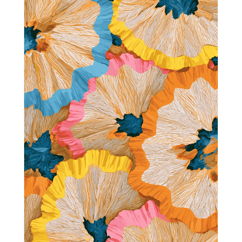 Pencil Petal Mosaic | Paint by Number- Paint by Numbers
