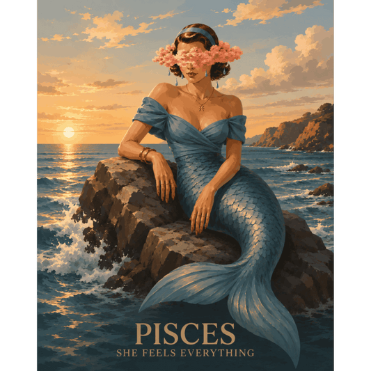 Pisces Sirène | Peinture à numéros Peinture à numéros