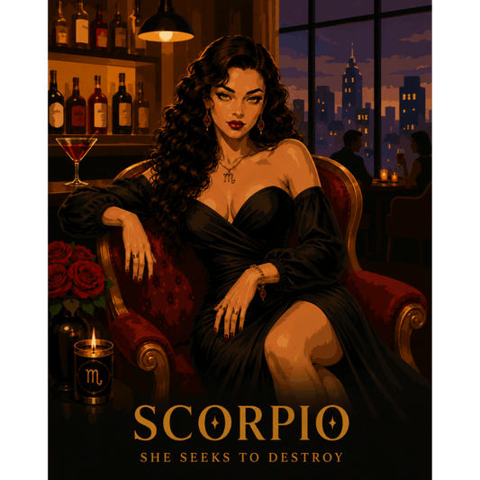 Scorpion Buvant un Verre | Peinture par numéros- Peinture par numéros