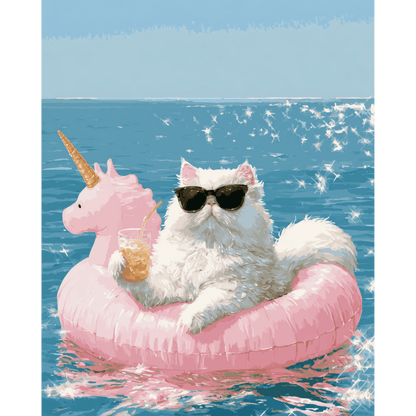 Mode Flotteur Licorne | Peinture par numéros - Peinture par numéros