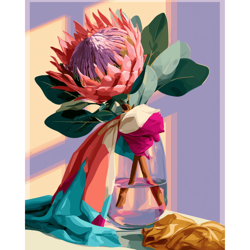 Protéa Florissante | Peinture par numéros