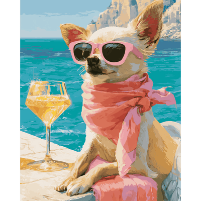 Chihuahua on Vacations | Paint by Number