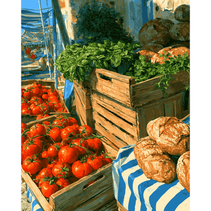 Summer Market | Paint by Number- Paint by Numbers