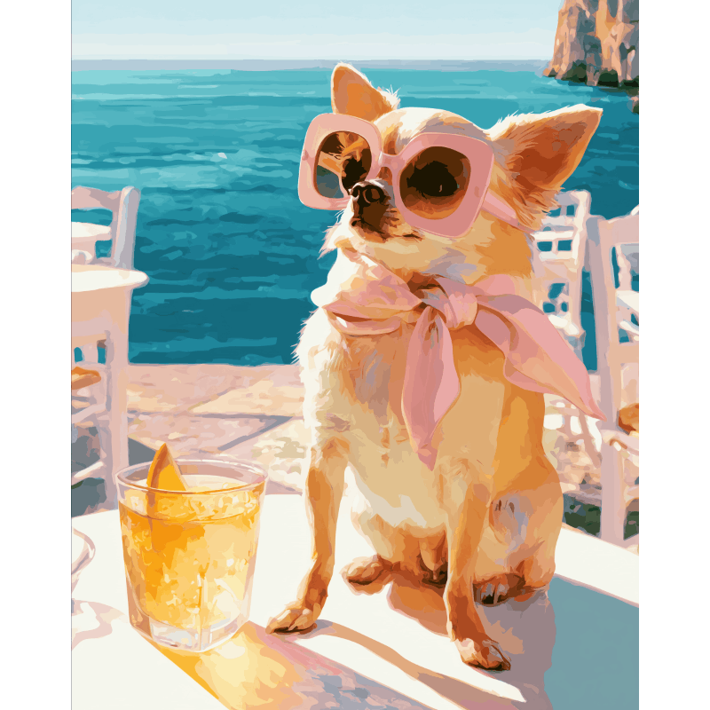 Tyylikäs chihuahua | Numeromaalaus - Numeromaalaus