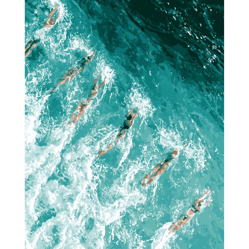 Aqua Escape | Paint by Number- Paint by Numbers