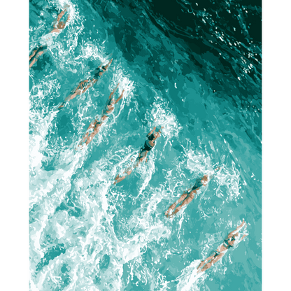 Aqua Escape | Paint by Number- Paint by Numbers