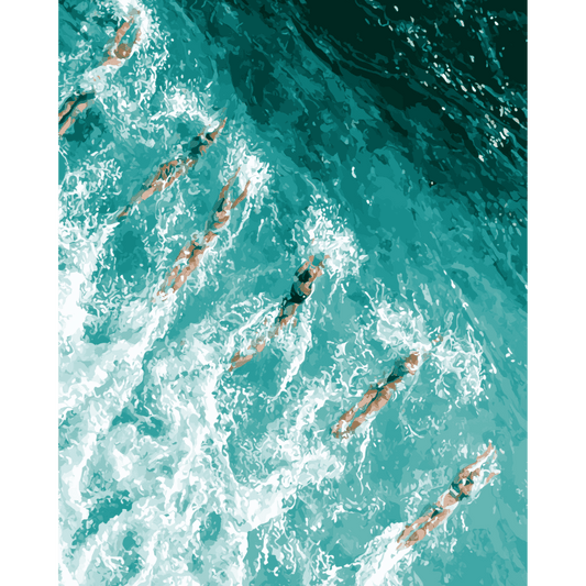 Aqua Escape | Paint by Number- Paint by Numbers