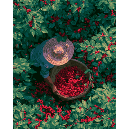 Coffee Harvest | Paint by Number- Paint by Numbers