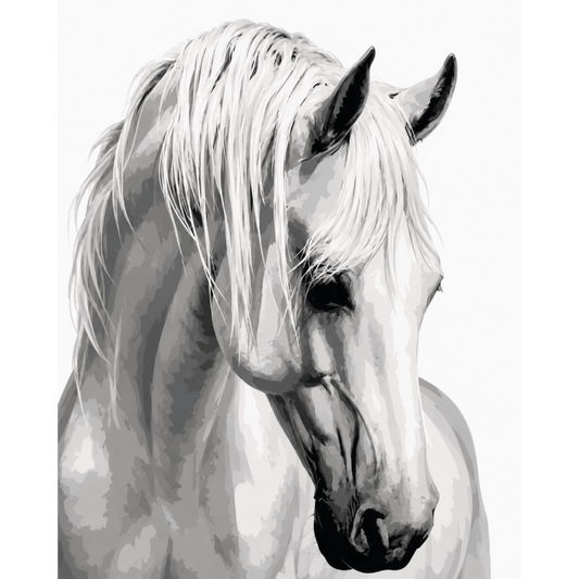 Gentle Stallion | Paint by Number- Paint by Numbers