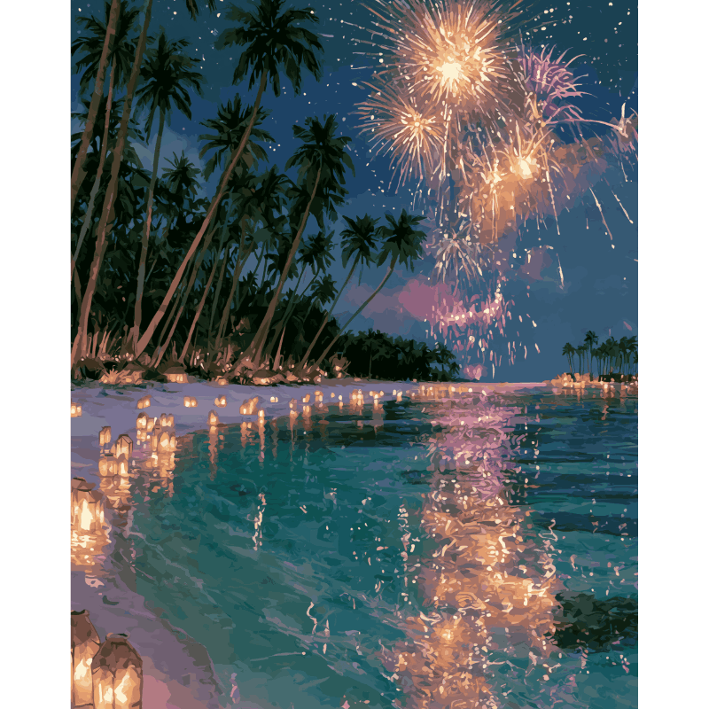 Island Celebration | Paint by Number- Paint by Numbers
