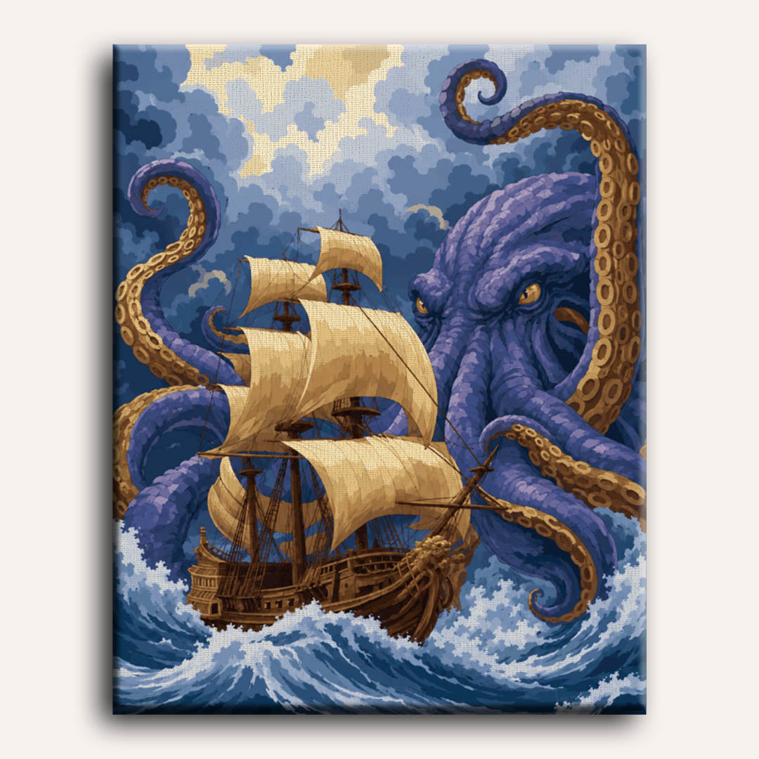 Kraken Storm | Paint by Number