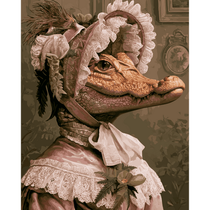 Lady Crocodile | Paint by Number- Paint by Numbers