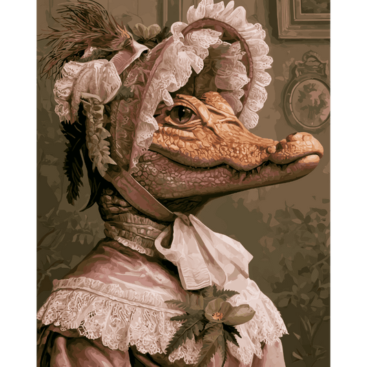 Lady Crocodile | Paint by Number- Paint by Numbers