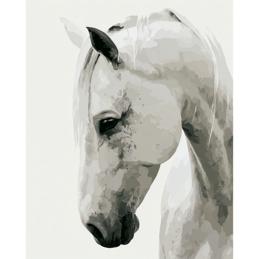 Noble White | Paint by Number- Paint by Numbers