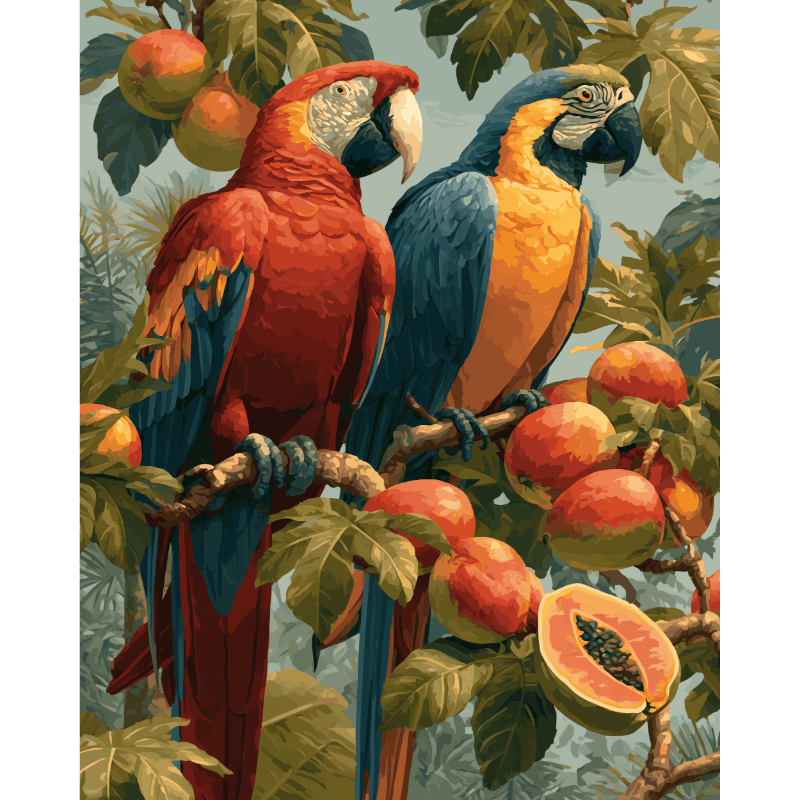 Rainforest Pair | Paint by Number- Paint by Numbers
