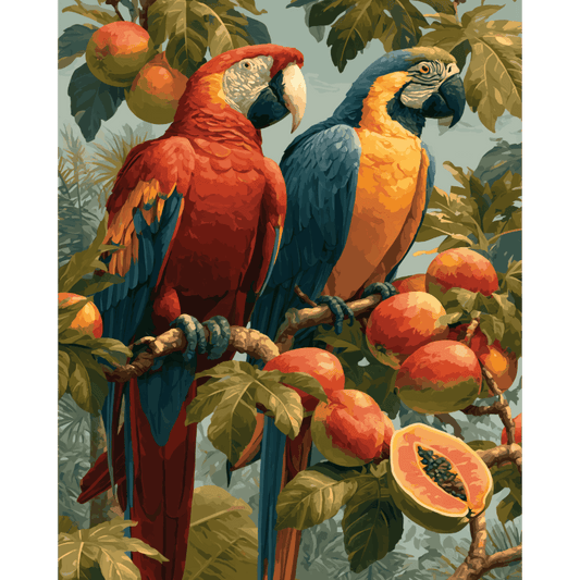 Rainforest Pair | Paint by Number- Paint by Numbers
