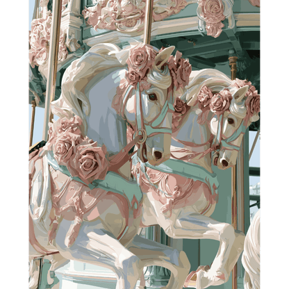 Rose Carousel | Paint by Number- Paint by Numbers