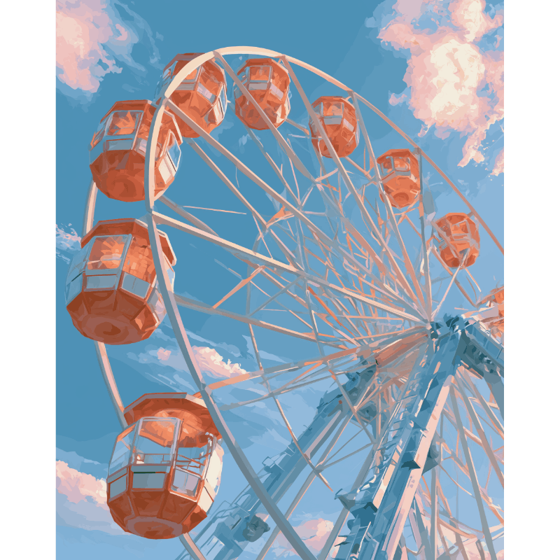 Skywheel Dreams | Paint by Number- Paint by Numbers