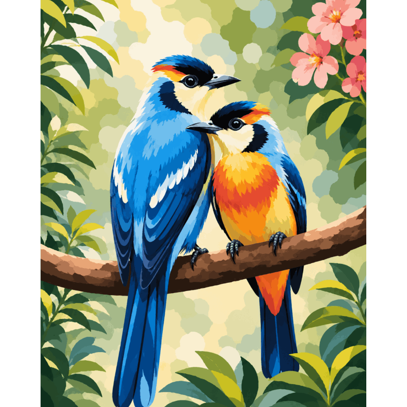 Songbird Sweethearts | Paint by Number- Paint by Numbers