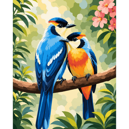 Songbird Sweethearts | Paint by Number- Paint by Numbers