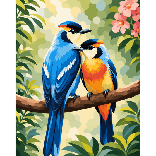 Songbird Sweethearts | Paint by Number- Paint by Numbers