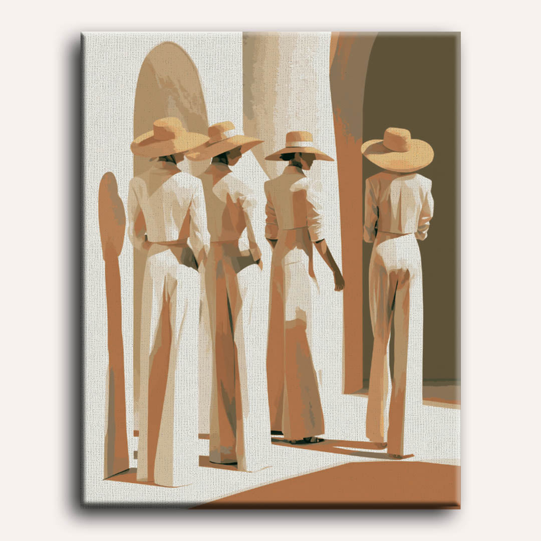 Sun Hat Stroll | Paint by Number