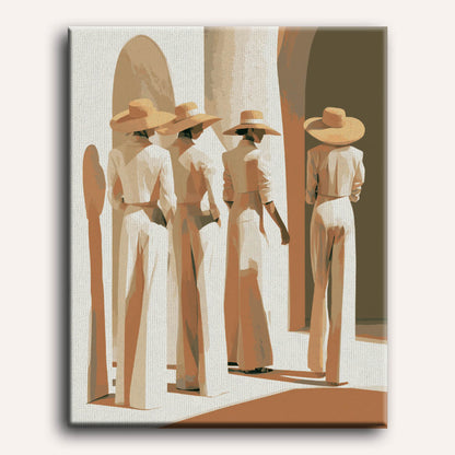 Sun Hat Stroll | Paint by Number