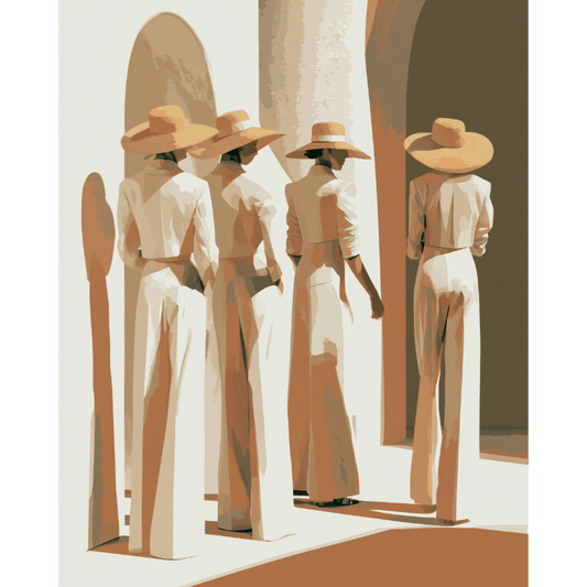 Sun Hat Stroll | Paint by Number- Paint by Numbers