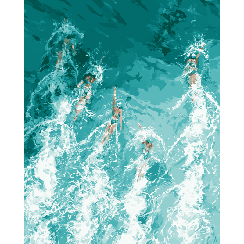 Swimmers | Paint by Number- Paint by Numbers